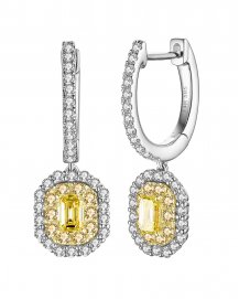 MULTI TONE RADIANT DIAMOND DANGLING (TE1201)