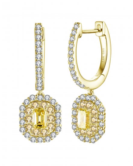 MULTI TONE RADIANT DIAMOND DANGLING (TE1201)