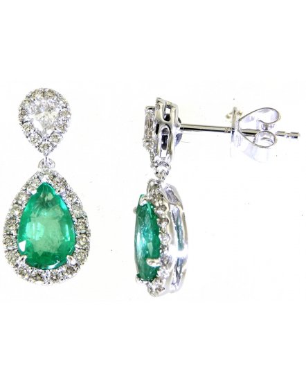 PEAR EMERALD DIAMOND DANGLING (TE1216)