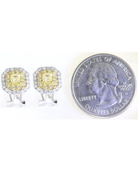 MULTI TONE EMERALD CUT DIAMOND OMEGA BACK (TE1221)