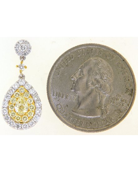 MULTI TONE PEAR DIAMOND DANGLING (TE1235)