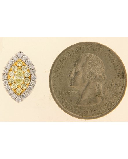 MULTI TONE MARQUISE DIAMOND STUDS (TE1241)