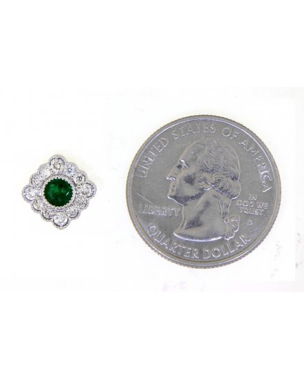 EMERALD DIAMOND STUDS (TE1275)