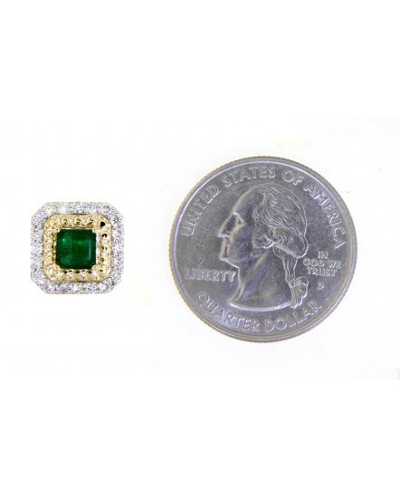 EMERALD CUT DIAMOND STUDS (TE1281)