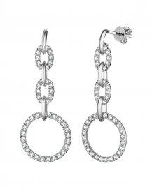 LINK STYLE ROUND DIAMOND DANGLING (TE1298)