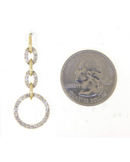 LINK STYLE ROUND DIAMOND DANGLING (TE1298)