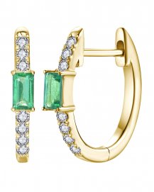 BAGUETTE EMERALD DIAMOND HUGGIES (TE1302C)