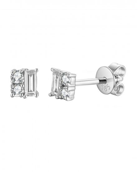 BAGUETTE DIAMOND STUDS (TE1309)