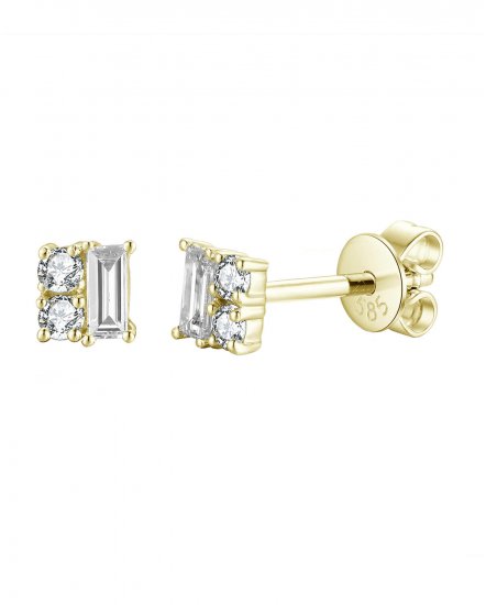 BAGUETTE DIAMOND STUDS (TE1309)