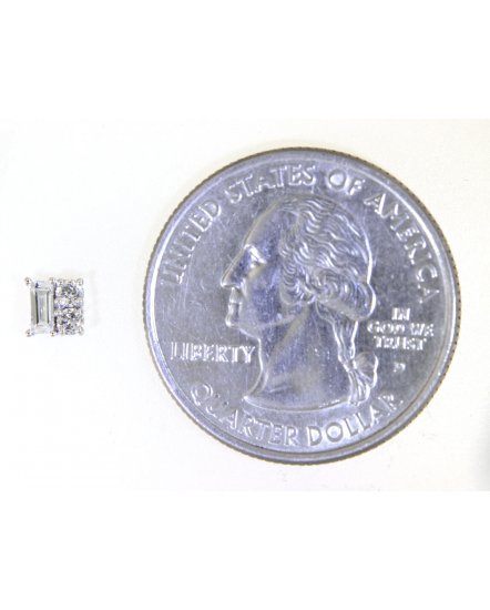 BAGUETTE DIAMOND STUDS (TE1309)