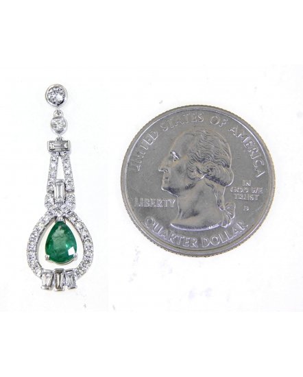 PEAR EMERALD DIAMOND DANGLING (TE1314)