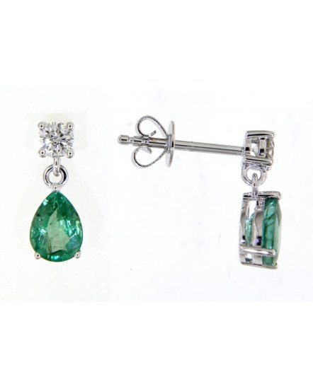 PEAR EMERALD DIAMOND DANGLING (TE1327)