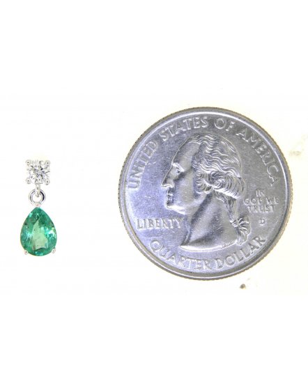 PEAR EMERALD DIAMOND DANGLING (TE1327)