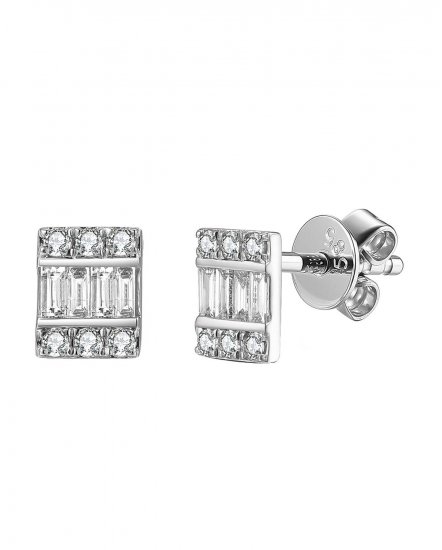 BAGUETTE DIAMOND STUDS (TE1336)
