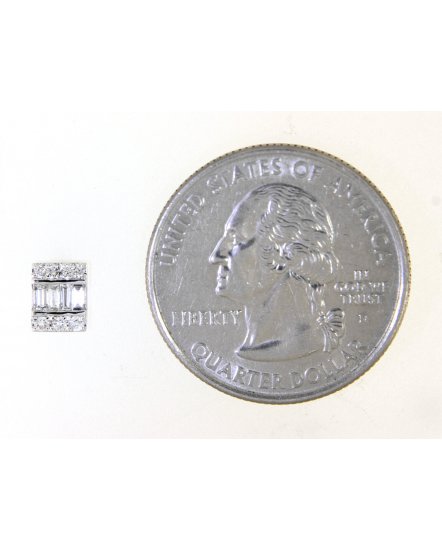 BAGUETTE DIAMOND STUDS (TE1336)