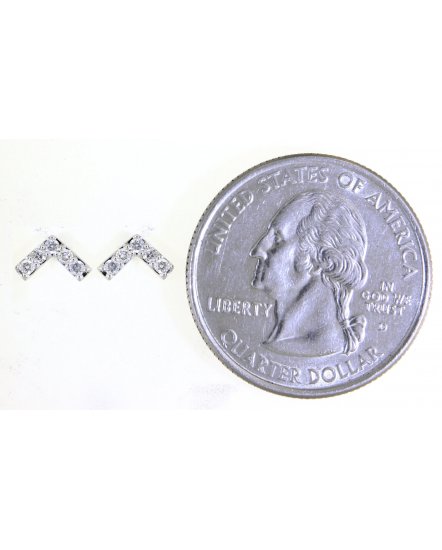 V SHAPE DIAMOND STUDS (TE1349)