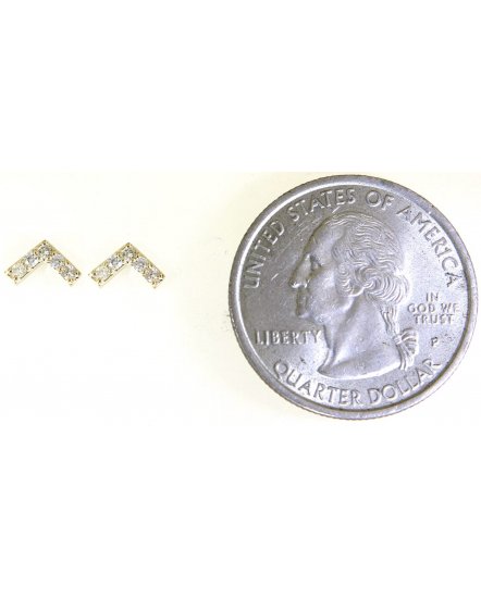 V SHAPE DIAMOND STUDS (TE1349)