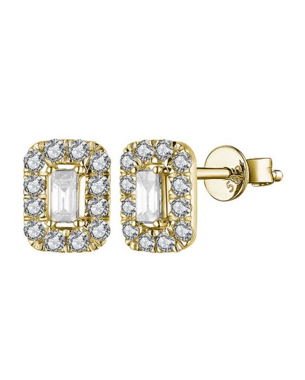 BAGUETTE DIAMOND STUDS (TE1353)