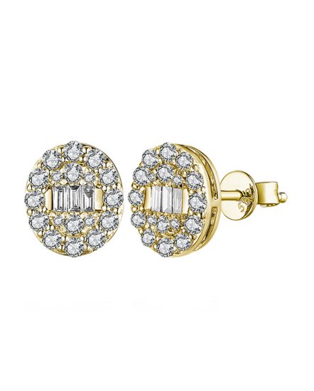 OVAL SHAPE  DIAMOND STUDS (TE1377)