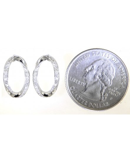 OVAL STYLE DIAMOND STUDS (TE1380)