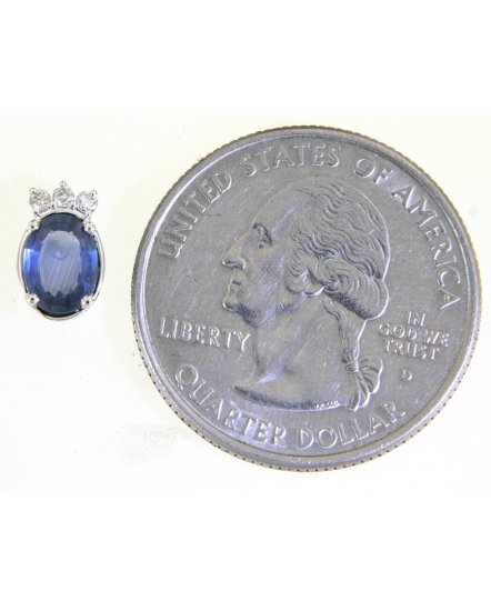 OVAL SAPPHIRE DIAMOND STUDS (TE1384)