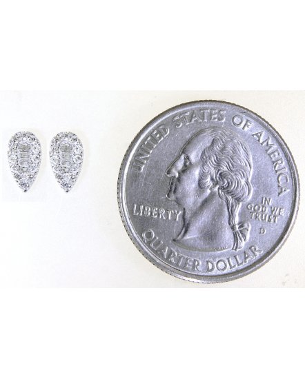 PEAR STYLE DIAMOND STUDS (TE1392)