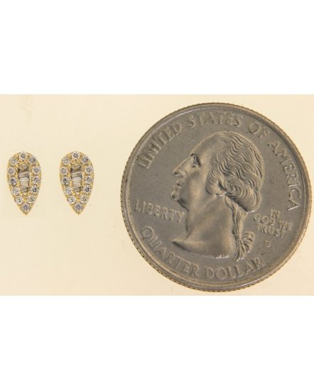 PEAR STYLE DIAMOND STUDS (TE1392)