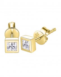 PRINCESS CUT DIAMOND STUDS (TE1431)