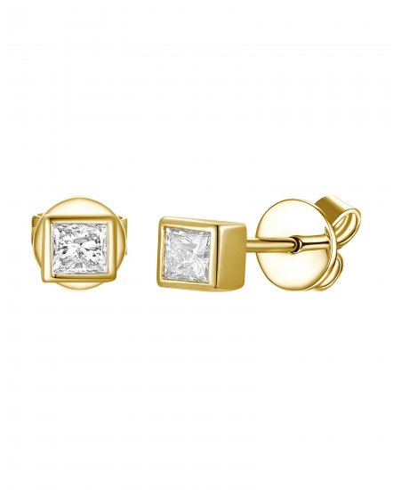 PRINCESS CUT DIAMOND STUDS (TE1431C)