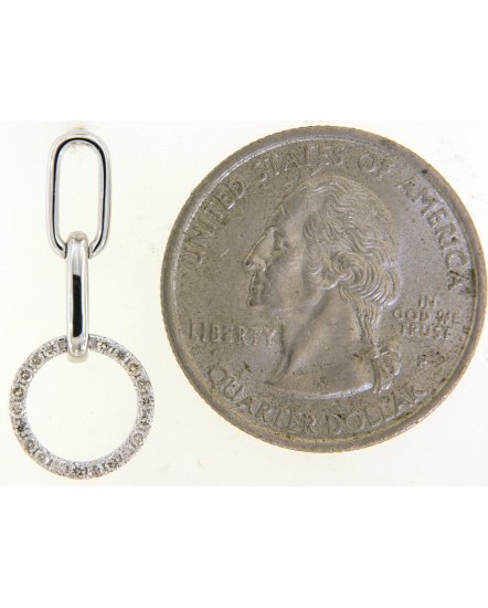 LINK STYLE ROUND DIAMOND DANGLING (TE1437)