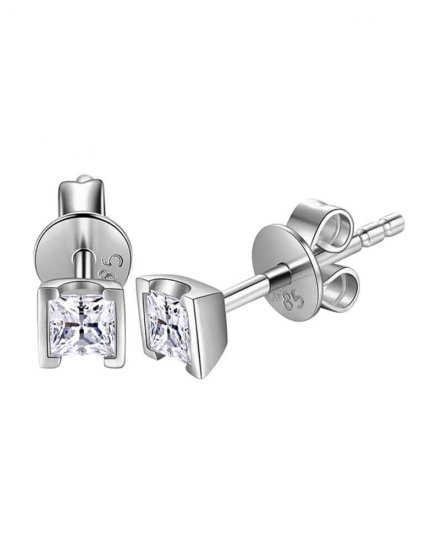 PRINCESS CUT DIAMOND STUDS (TE1438)