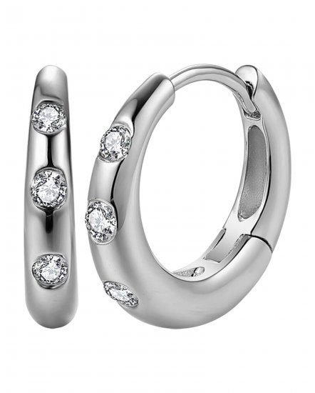 THREE STONE DIAMOND HUGGIES (TE1441)