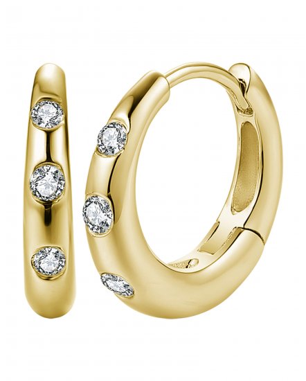 THREE STONE DIAMOND HUGGIES (TE1441)