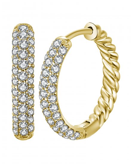 PAVE DIAMOND HUGGIES (TE1447)