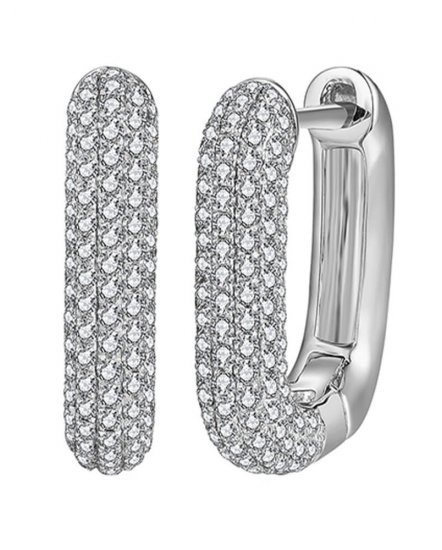 PAVE DIAMOND HOOPS (TE1455)