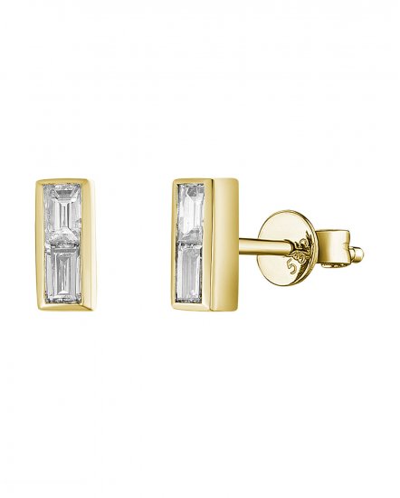 BAGUETTE DIAMOND STUDS (TE1458)