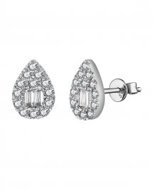 PEAR STYLE DIAMOND STUDS (TE1459)