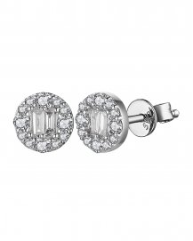 BAGUETTE DIAMOND STUDS (TE1460)