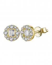 BAGUETTE DIAMOND STUDS (TE1460)