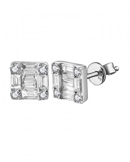 BAGUETTE DIAMOND STUDS (TE1463)