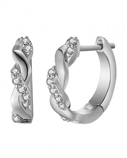 CRISS CROSS STYLE DIAMOND HUGGIES (TE1469)