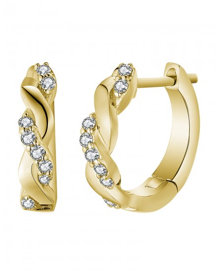 CRISS CROSS STYLE DIAMOND HUGGIES (TE1469)
