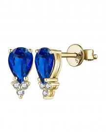 PEAR SAPPHIRE DIAMOND STUDS (TE1473)