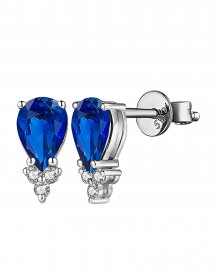 PEAR SAPPHIRE DIAMOND STUDS (TE1473)