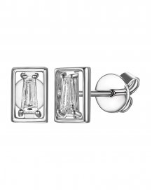 SOLITAIRE BAGUETTE DIAMOND STUDS (TE1478D)