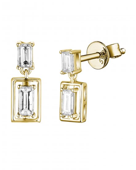 BAGUETTE DIAMOND STUDS (TE1479)