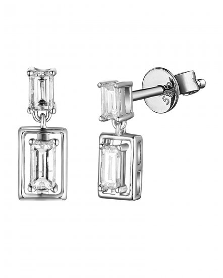 BAGUETTE DIAMOND STUDS (TE1479)