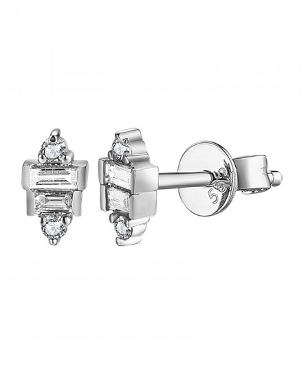 BAGUETTE DIAMOND STUDS (TE1486)