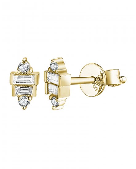 BAGUETTE DIAMOND STUDS (TE1486)