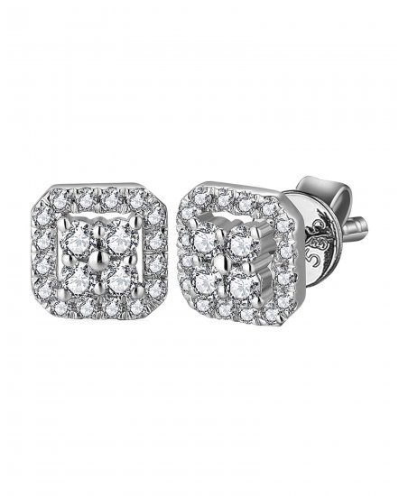 SQUARE DIAMOND STUDS (TE1504)
